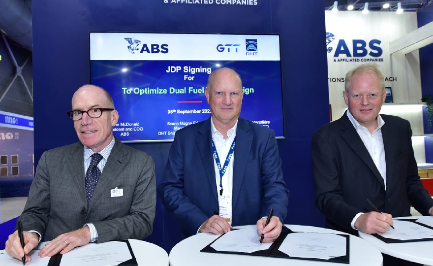 ABS, GTT and DHT Sign JDP to Develop an Optimized LNG-Fueled VLCC Design